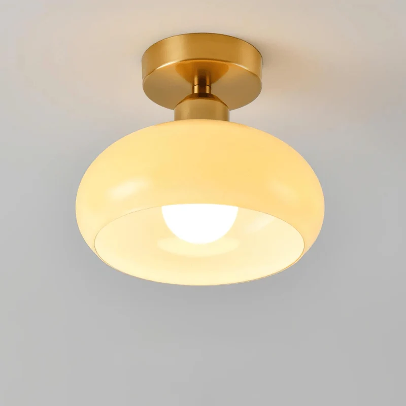 Plafonnier Verre Vintage à LED Élégant