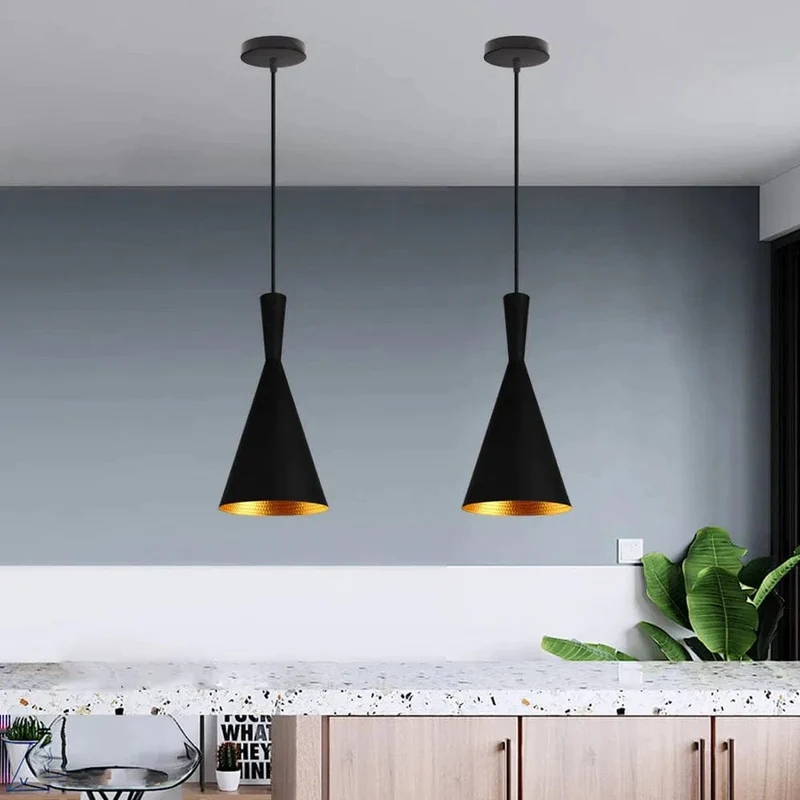 Suspension Luminaire Noire Industrielle à LED
