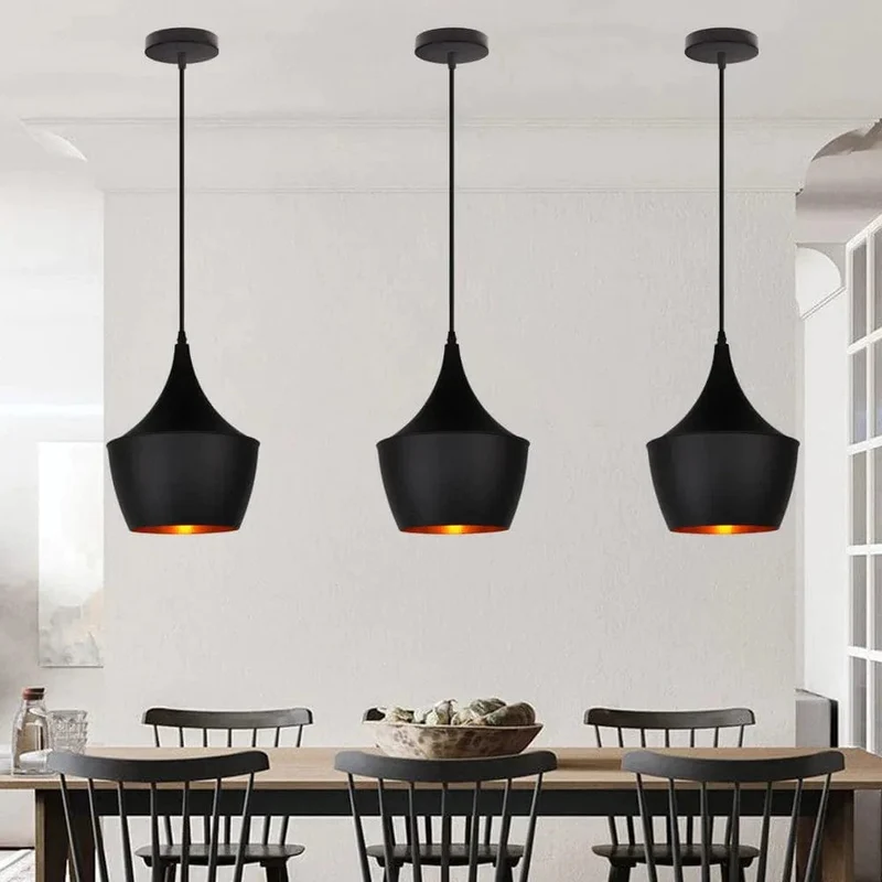 Suspension Luminaire Noire Industrielle à LED