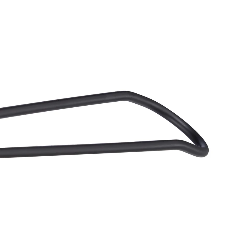 Lot de 12 cintres en métal pour vêtements épaules larges rangement ordonné style industriel 21,5 x 45 x 4 cm en fer noir 13_0008395