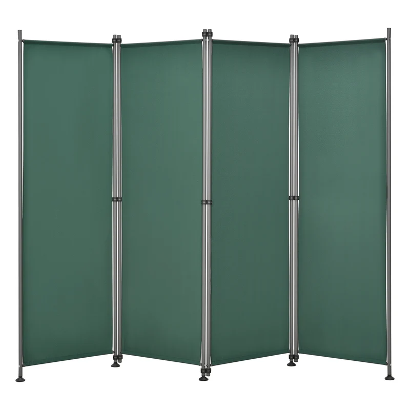 Brise-vue à 4 panneaux polyester 215 x 170 cm vert foncé 03_0006554