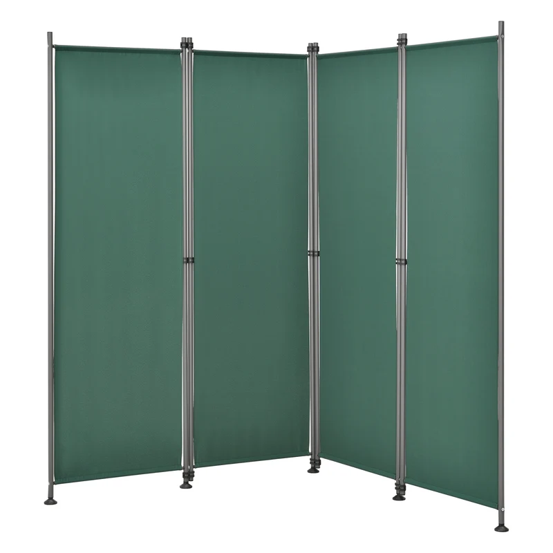 Brise-vue à 4 panneaux polyester 215 x 170 cm vert foncé 03_0006554