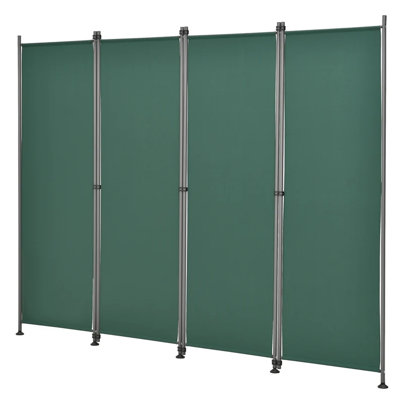 Brise-vue à 4 panneaux polyester 215 x 170 cm vert foncé 03_0006554