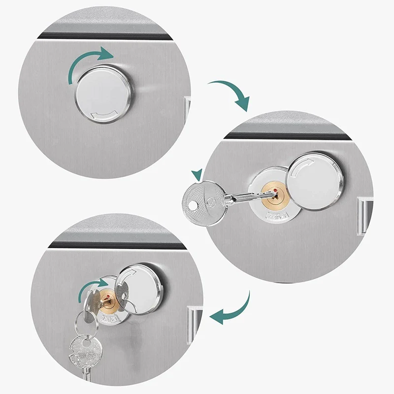 Boîte aux lettres murale avec serrure avec cache fenêtres de visualisation emplacement pour nom rouleau pour journaux facile à installer argenté 12_0001639