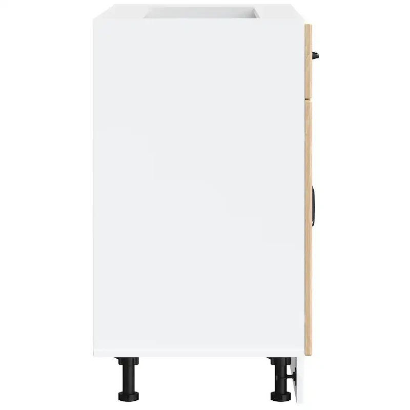 Armoire de cuisine Lucca bois ingénierie 80 x 46 x 81,5 cm grand espace de rangement moderne en bois chêne sonoma 02_0050095