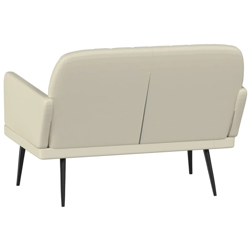 Banc banquette 107 x 80 x 81 cm synthétique crème 02_0010581