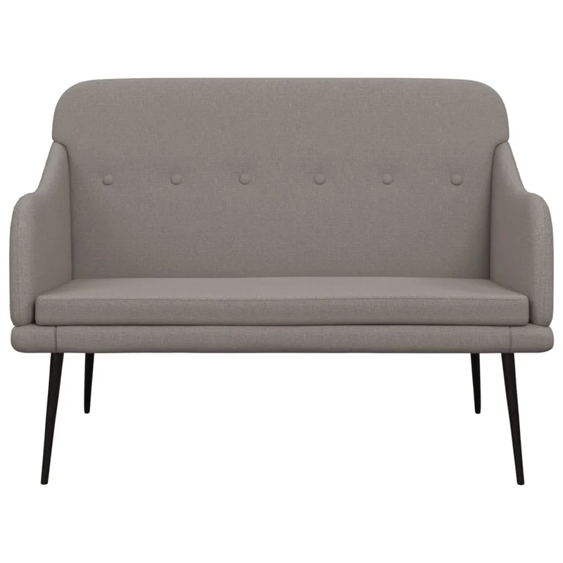 Banc banquette taupe 110 x 76 x 80 cm tissu 02_0010713