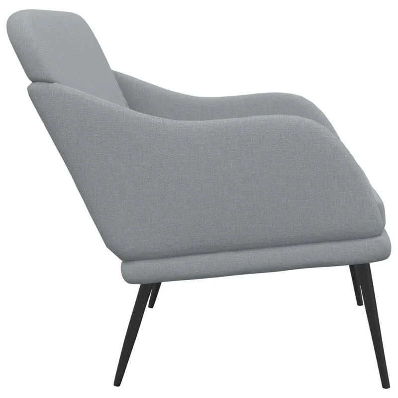 Banc banquette gris clair 110 x 76 x 80 cm tissu 02_0010715