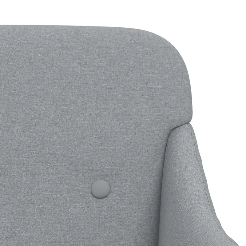 Banc banquette gris clair 110 x 76 x 80 cm tissu 02_0010715