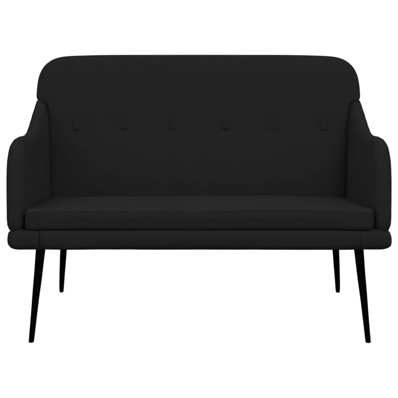 Banc banquette 110 x 76 x 80 cm tissu noir 02_0010638