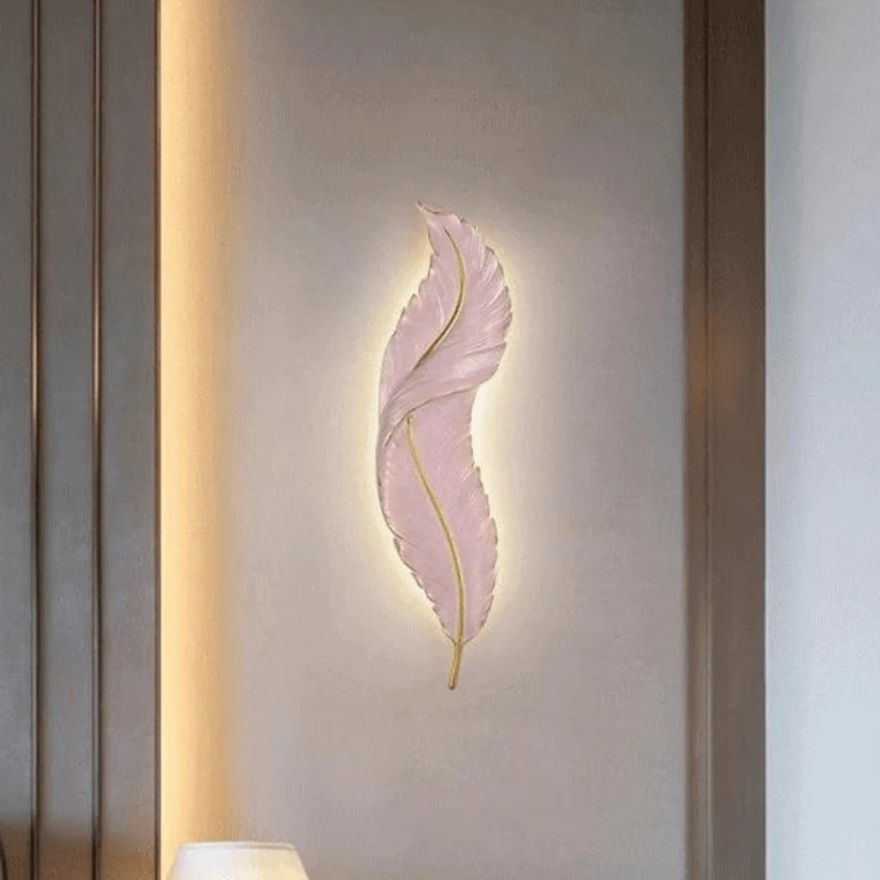 Applique Murale Lumineuse "Plume d'Ange" Artistique