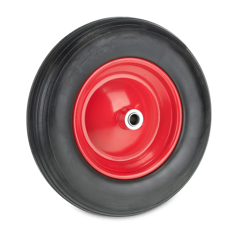 Roue de brouette increvable 37 cm maniable confort de conduite optimale en caoutchouc noir 13_0012309