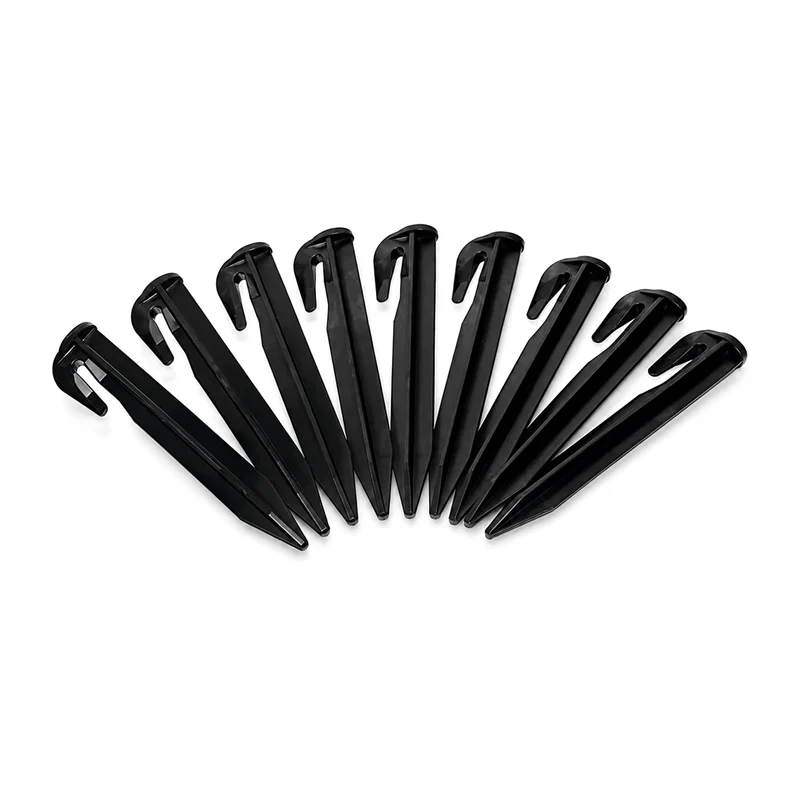 Piquet noir plastifié 12'' pour ancrage au sol filet-mesh