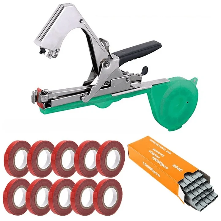 Machine Premium d'Attache pour Plantes (+ Agrafes et 10 Rouleaux de Bandes Offerts)