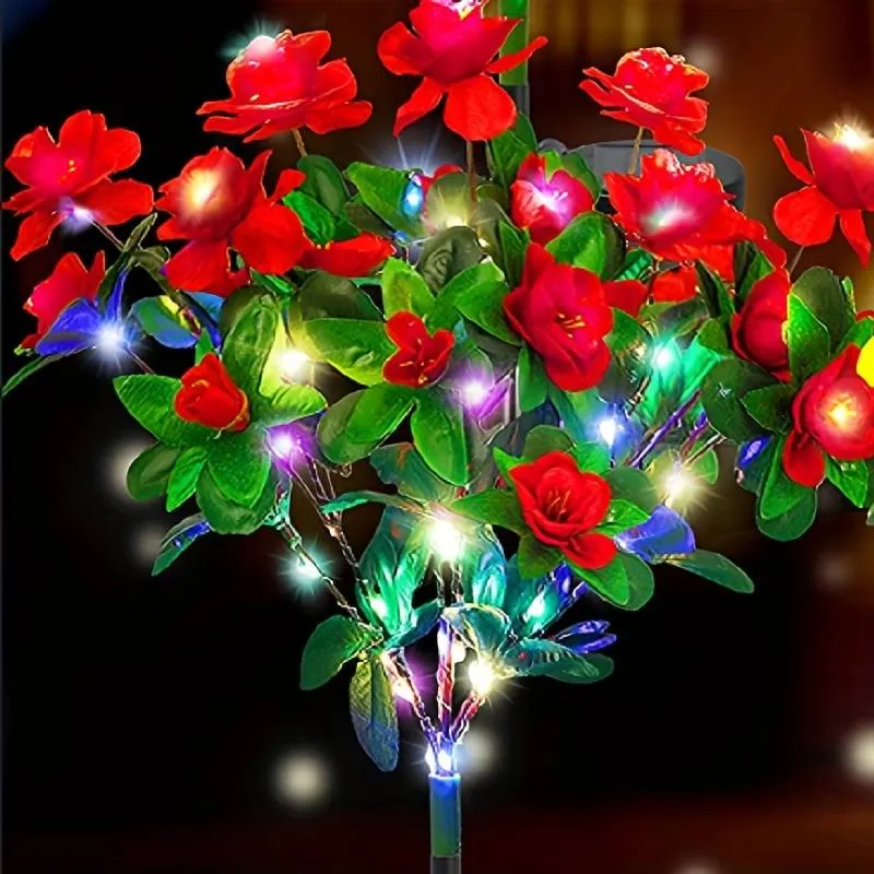Lampe LED Solaire en Fleurs Artificielles