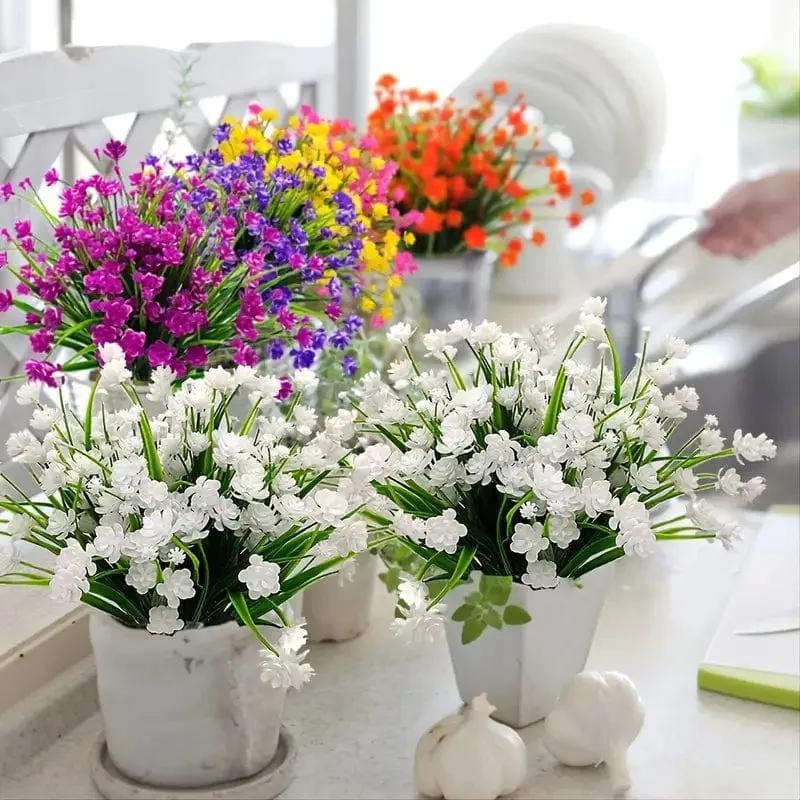 Bouquets de Fleurs Artificielles Premium (Lot de 3 + 1 Offert)
