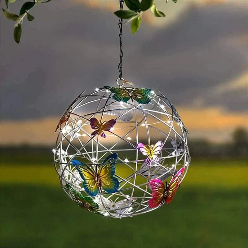 Petite Lampe Solaire Papillons Enchantés
