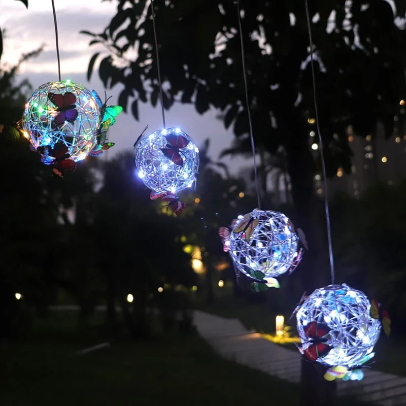 Petite Lampe Solaire Papillons Enchantés