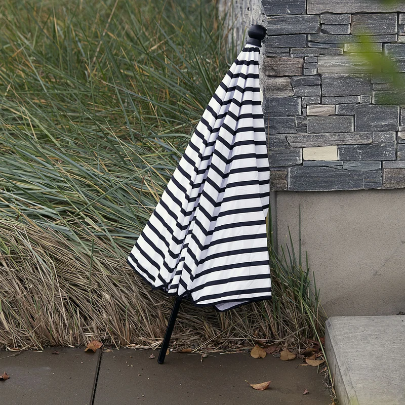 PARASOL RAYÉ NOIR/BLANC