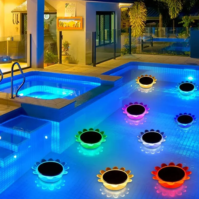 Lampe Solaire Multicolore Flottante pour Piscine
