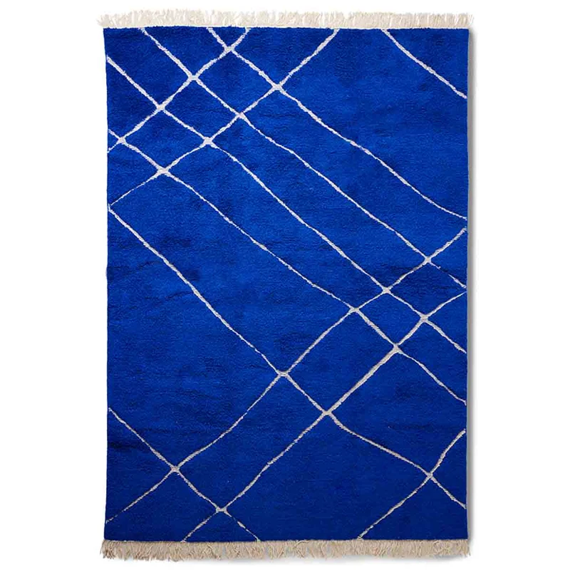 TAPIS LAINE BLEU