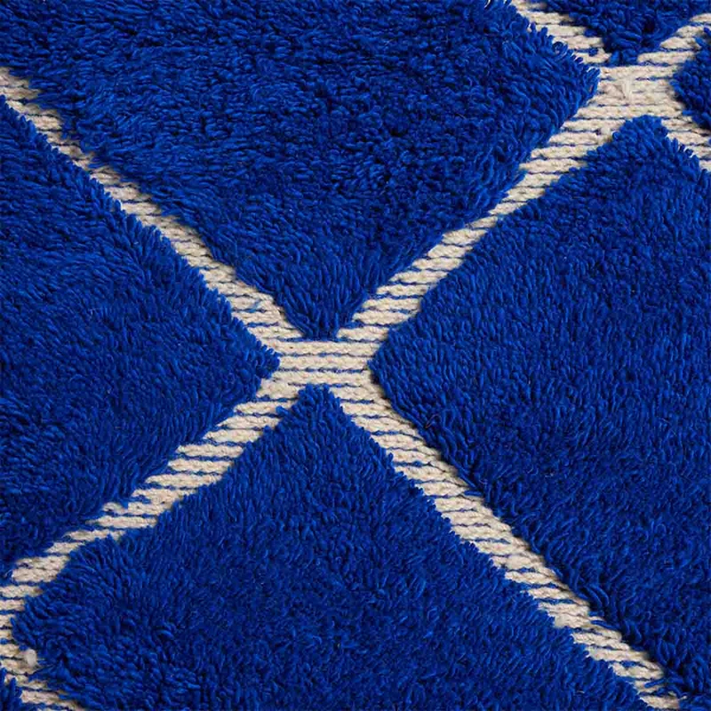 TAPIS LAINE BLEU
