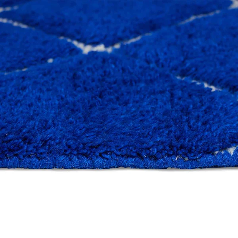 TAPIS LAINE BLEU