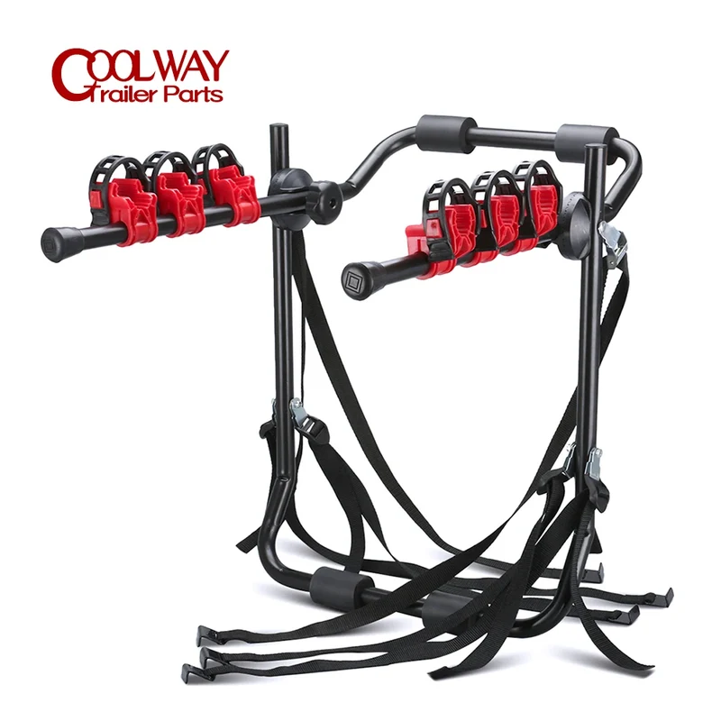 Porte-Vélos de Coffre 3 Vélos Acier 60 kg