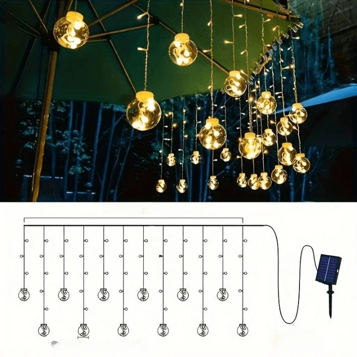 Guirlande Solaire LED Boule Éclatante Féerie
