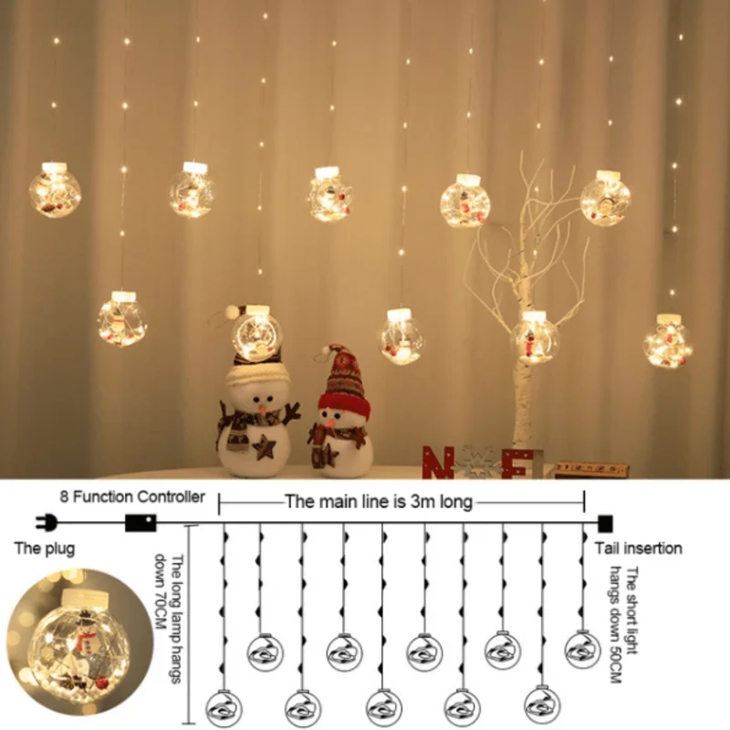 Guirlande Étoilée Bulle de Noël Captivante