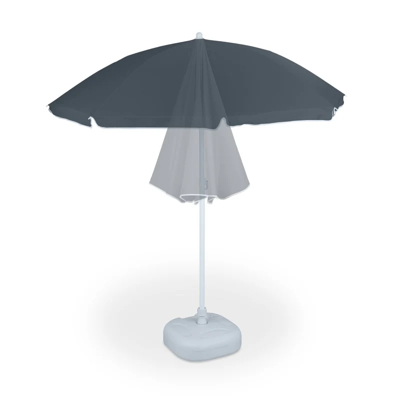 Parasol réglable en hauteur 180 cm design classique terrasse jardin 193 x 180 x 111 cm en polyester gris 13_0005265