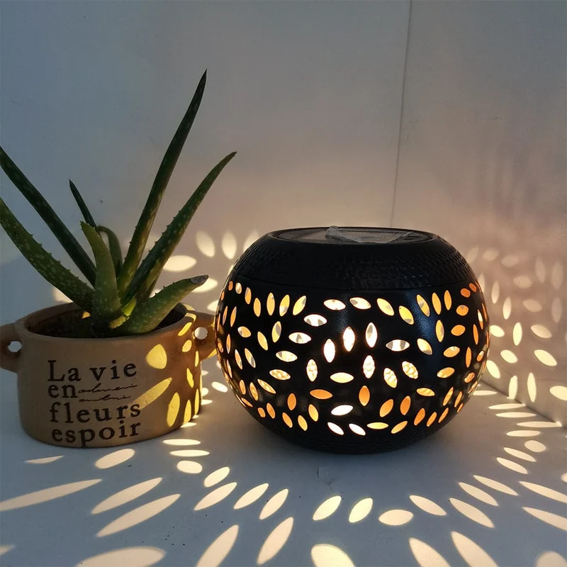 Lanterne Solaire d'Extérieur Effet Flamme Dansante