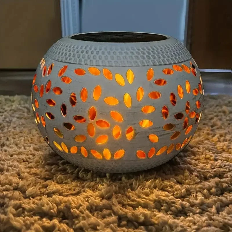 Lanterne Solaire d'Extérieur Effet Flamme Dansante