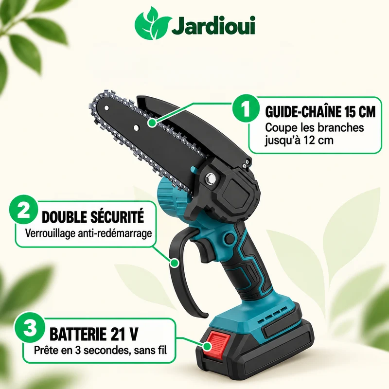 Tronçonneuse Électrique Portable – Taillez Branches et Arbustes Sans Effort