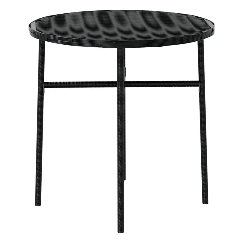 Mobilier à dîner salon de jardin 3 pièces résine tressée noir 02_0014754