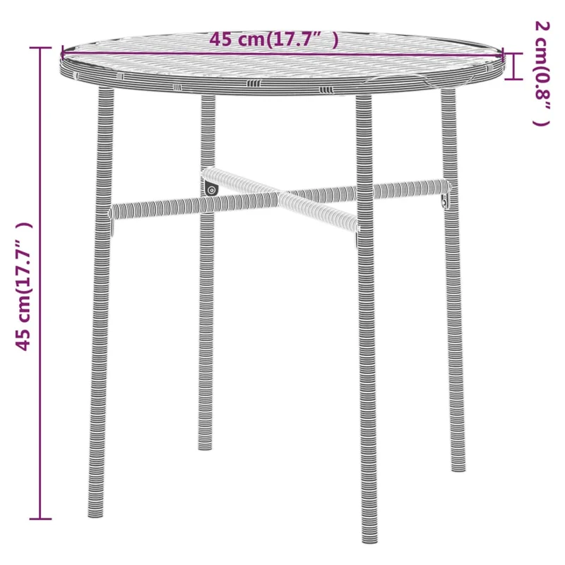 Mobilier à dîner salon de jardin 3 pièces résine tressée noir 02_0014754