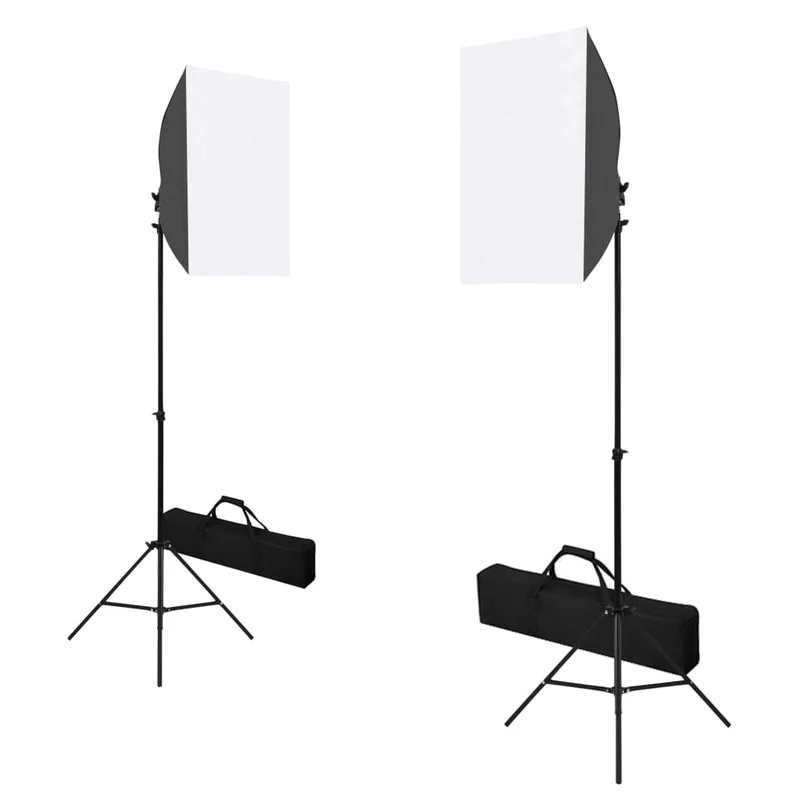 Kit de studio photo professionnel avec boîtes à lumière et toile de fond vert 02_0001434