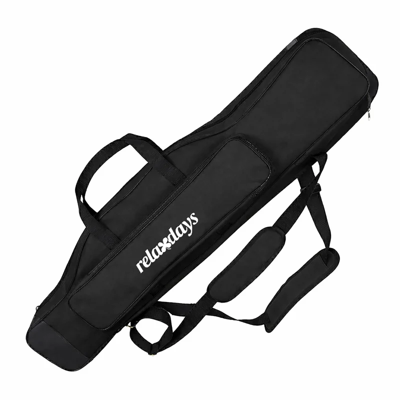 Sac de transport pour cannes à pêche 22 x 100 x 20 cm avec 5 compartiments et fond déperlant en polyester noir 13_0020613