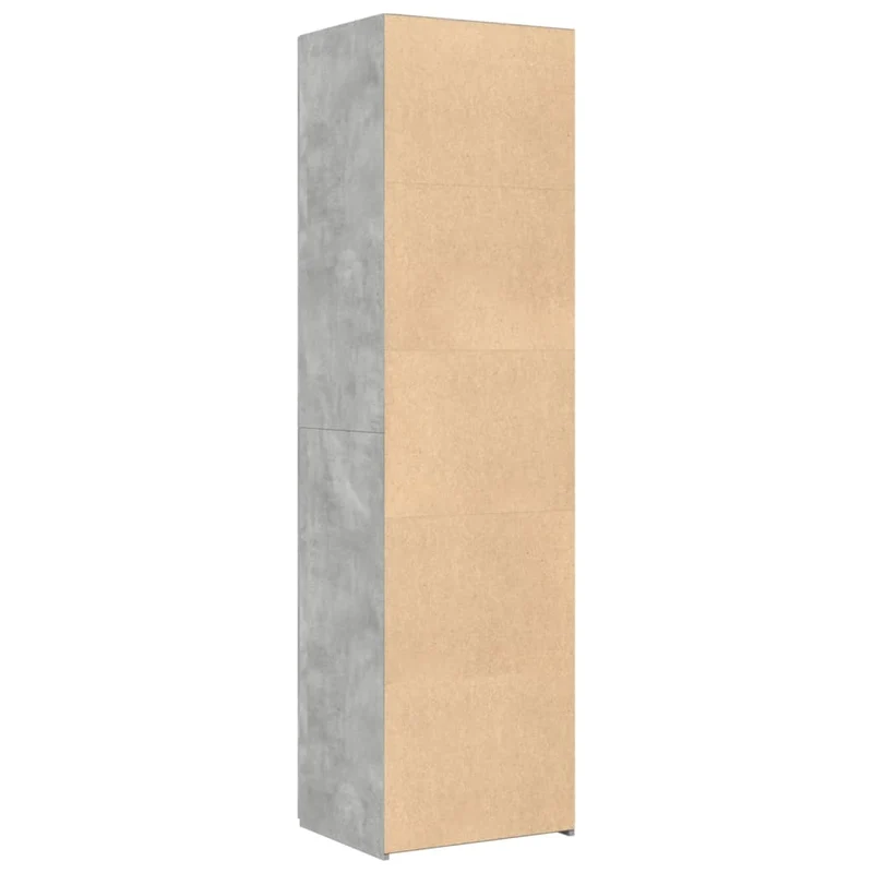 Buffet bahut commode armoire meuble de rangement organisateur cuisine salle de séjour salon haut 50 x 42,5 x 185 cm bois d'ingénierie gris 02_0034449