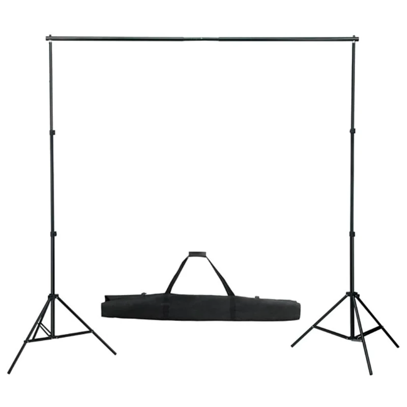 Kit de studio photo professionnel avec ensemble d'éclairage et toile de fond blanc 02_0001445