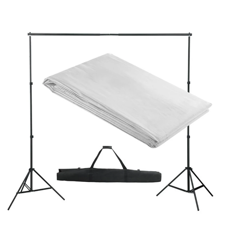 Kit complet studio photo + fond blanc sans coutures 3x3 m photo vidéo studio professionnel 1802012/4