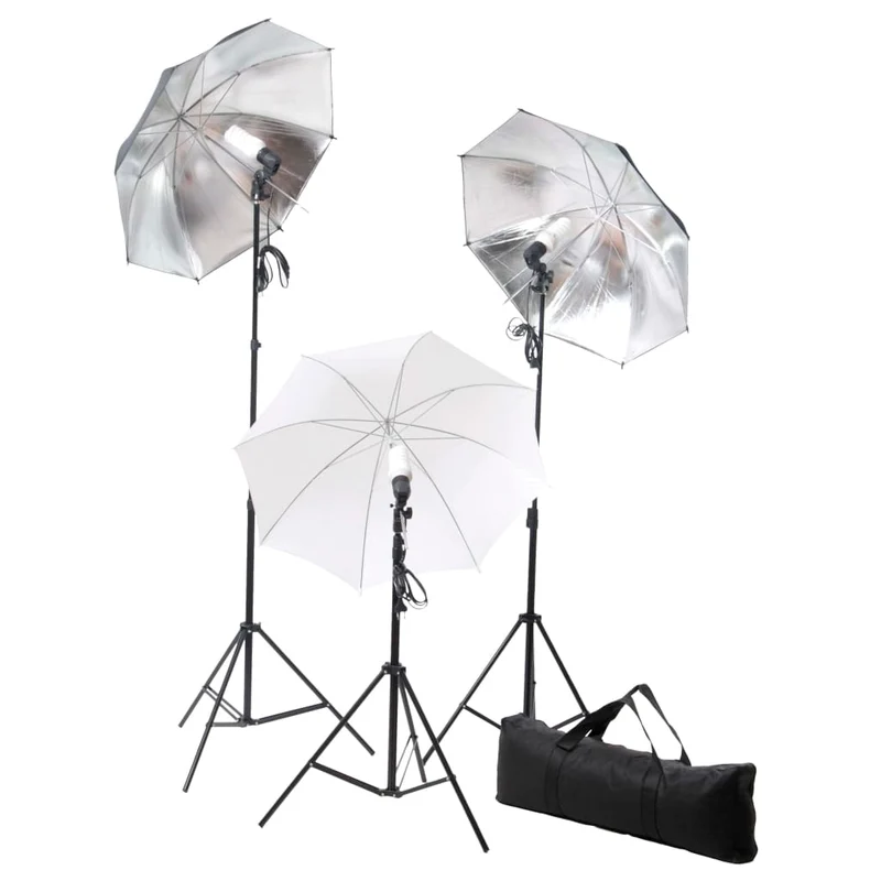 Kit de studio photo professionnel avec lampes toile de fond et réflecteur vert 02_0001468