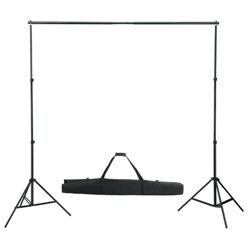 Kit de studio photo professionnel avec lampes toile de fond et réflecteur vert 02_0001468