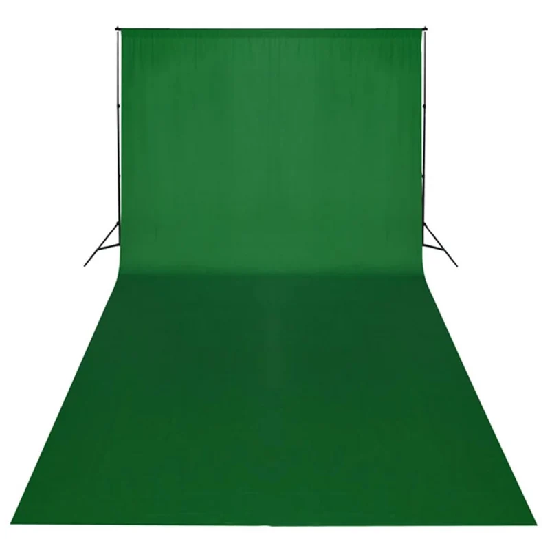 Kit de studio et toile de fond professionnel verte 600 x 300 cm et lumières 02_0001423