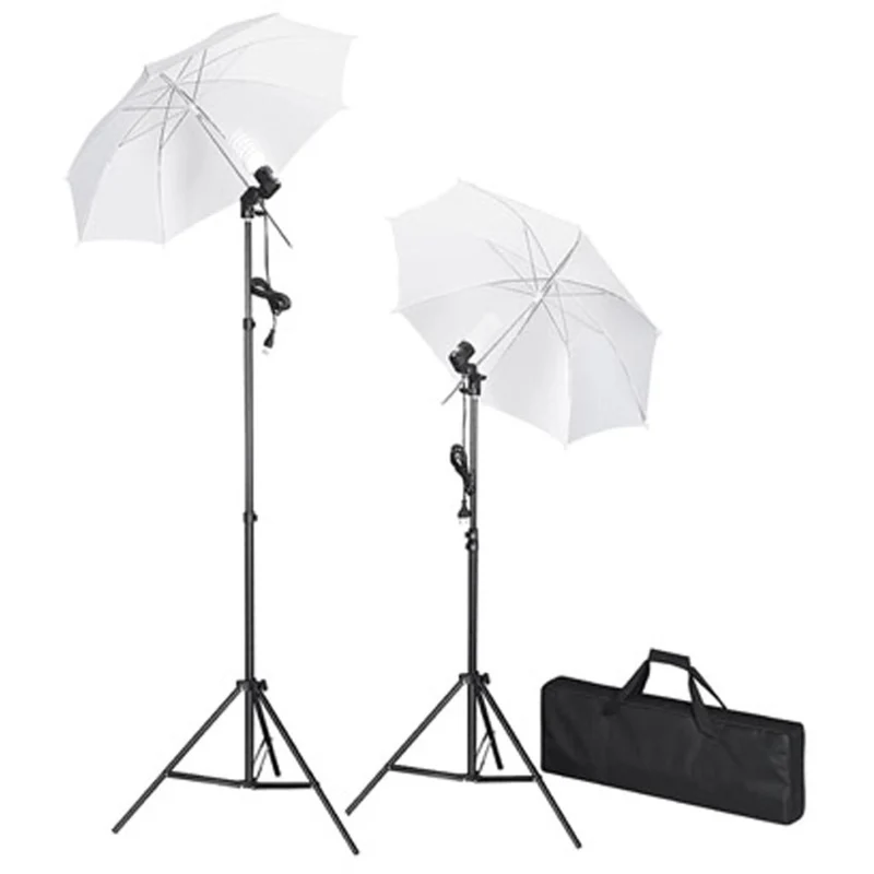 Kit de studio et toile de fond professionnel verte 600 x 300 cm et lumières 02_0001423