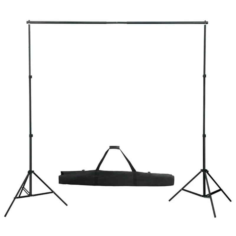 Kit de studio photo professionnel avec ensemble d'éclairage et toile de fond vert 02_0001449