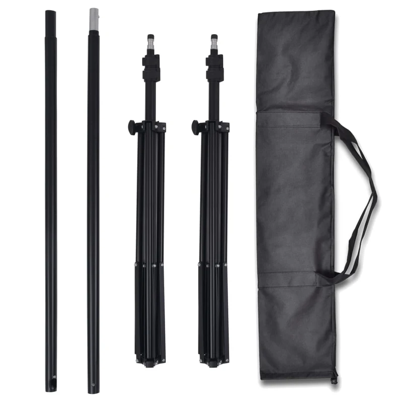 Kit de studio photo professionnel et 3 toiles de fond réglables coton 3 x 6 m 02_0001519