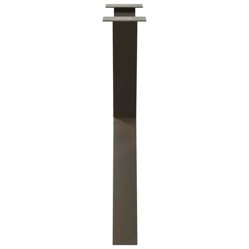 Lot de 3 pieds de table à manger en forme de X 70 x 72-73 cm avec niveleurs en métal naturel 02_0057262