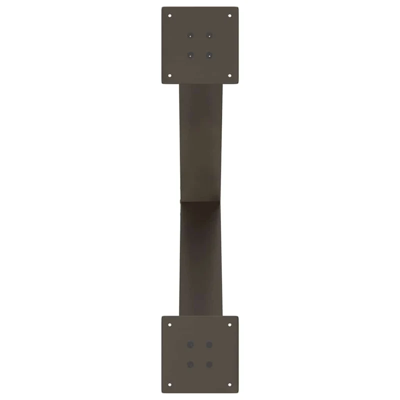 Lot de 3 pieds de table à manger en forme de X 70 x 72-73 cm avec niveleurs en métal naturel 02_0057262