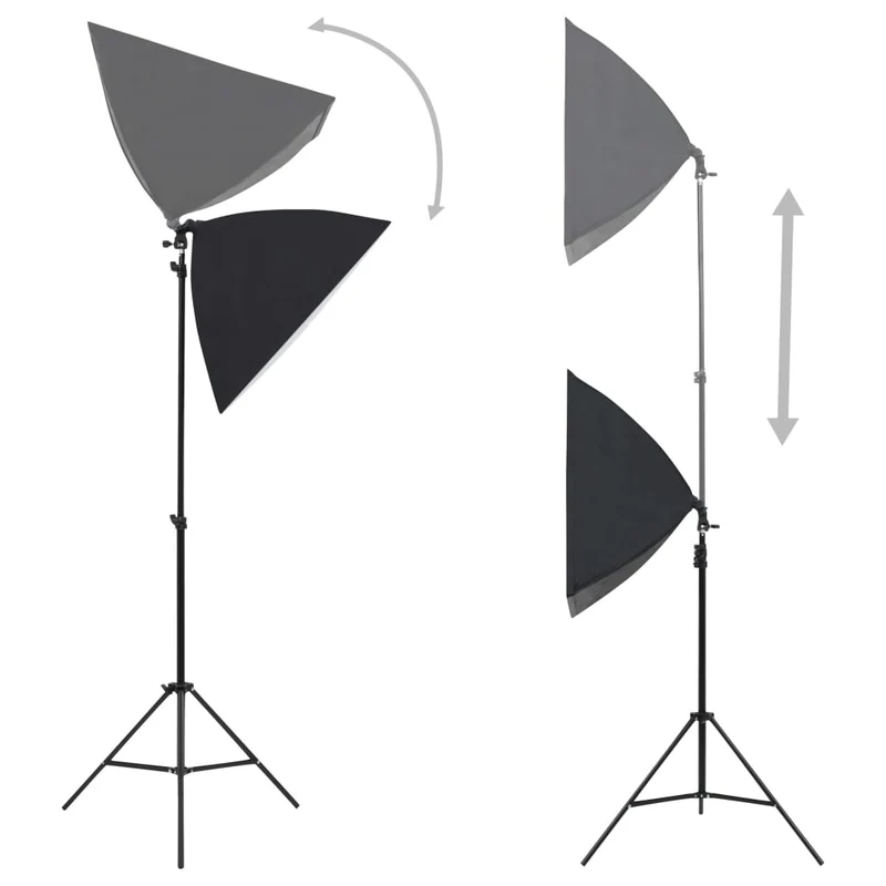 Kit de studio photo professionnel avec boîtes à lumière et toile de fond blanc 02_0001430